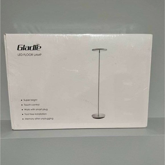 New LED Floor Lamp with Adjustable Reading Lamp 27W Main Light White - Picture 2 of 4